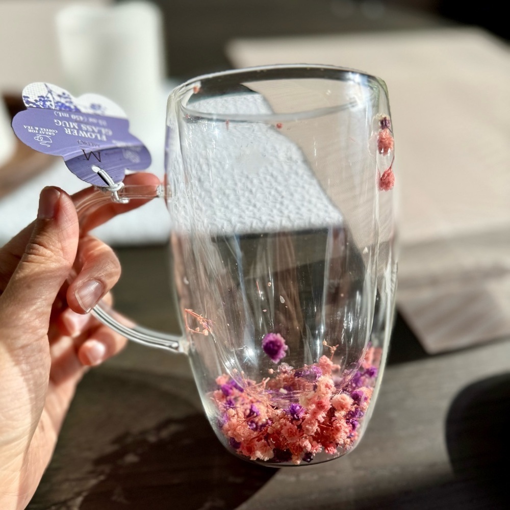 Flower Glass Mug